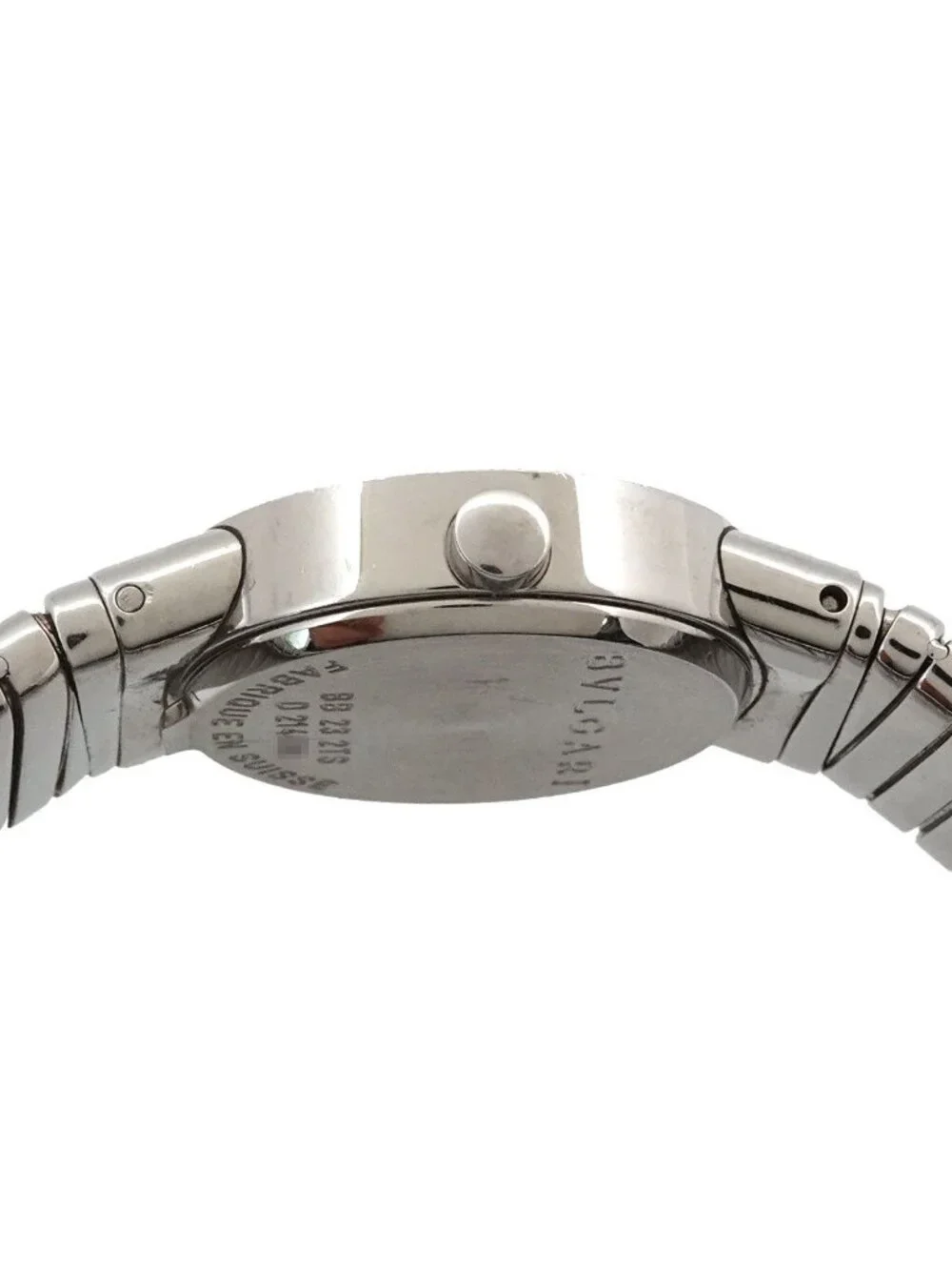 Bvlgari Tubogas Watch Date Black Quartz